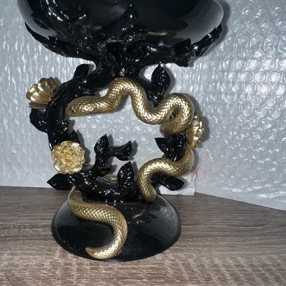 Bath and body works Halloween rose snake candle holder 3 wick